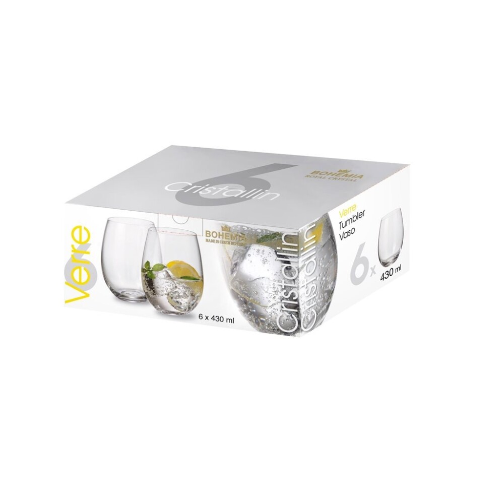 Set 6 Vasos Cristallin - 430ml Bohemia Set 6 Vasos Cristallin - 430ml Bohemia