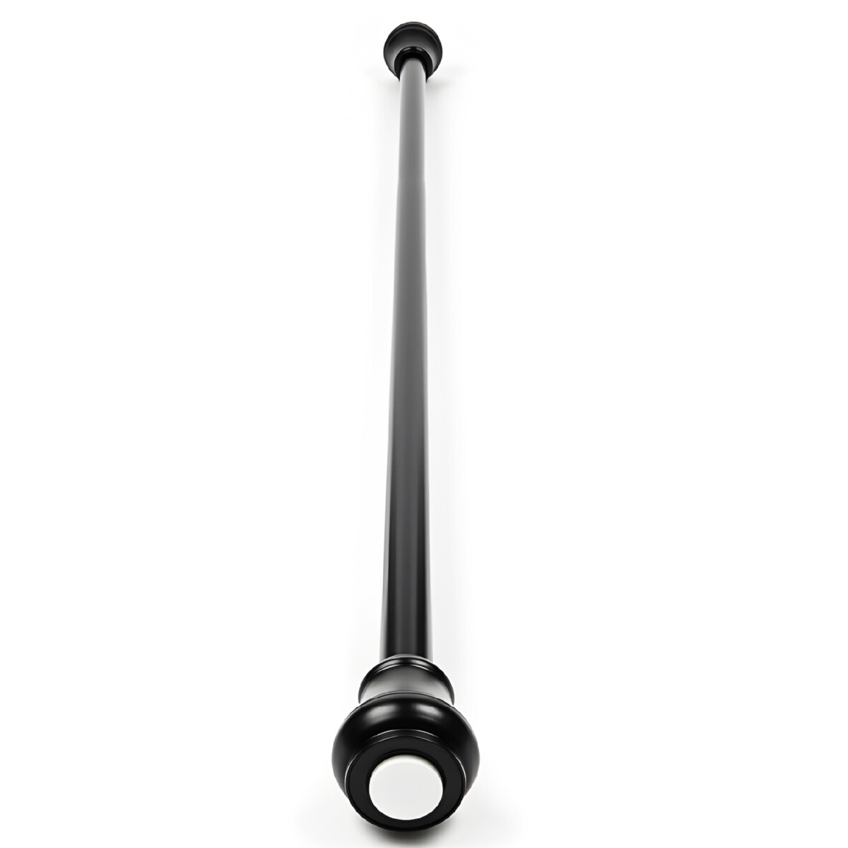 Barrote Extensible Para Cortina Metal 91-156cm Con Punteros - Color Negro 
