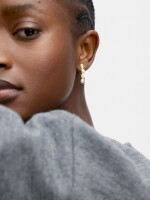 Pendientes Largos De Perlas - Plata De Ley 925 dorado