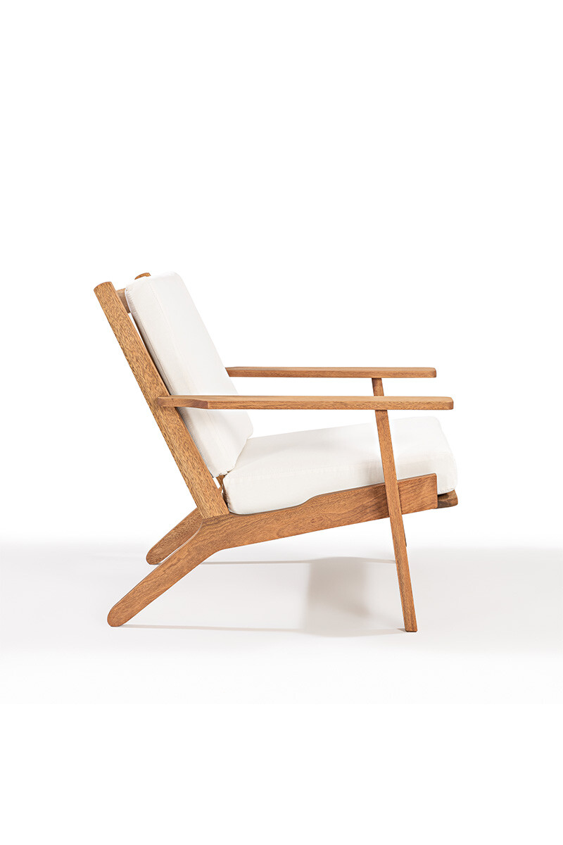 LOTUS POLTRONA POLTRONA LOTUS ACQUABLOCK CRUDO 93x87x86CM JATOBA