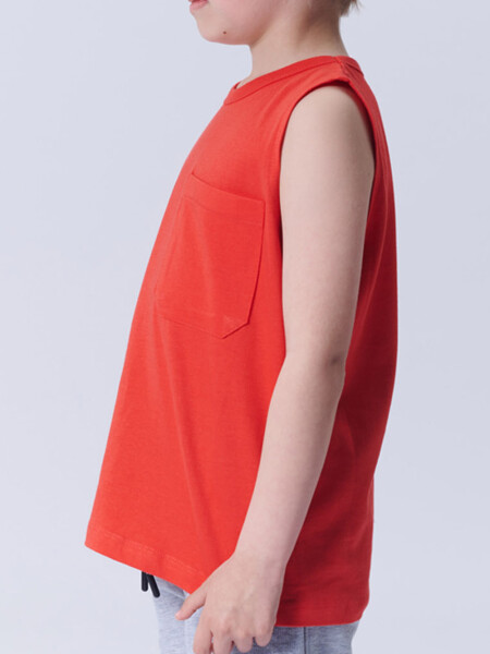 Musculosa con bolsillos Rojo
