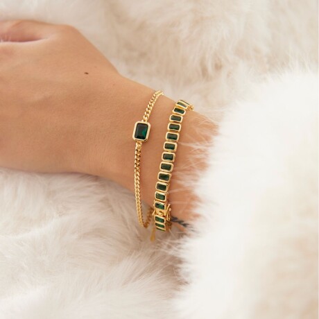 Pulsera Absolut Green - Plata y Baño de Oro Pulsera Absolut Green - Plata y Baño de Oro