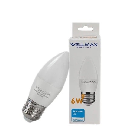 Lampara Led Vela 6W - E27 Luz Cálida Wellmax Lampara Led Vela 6W - E27 Luz Cálida Wellmax