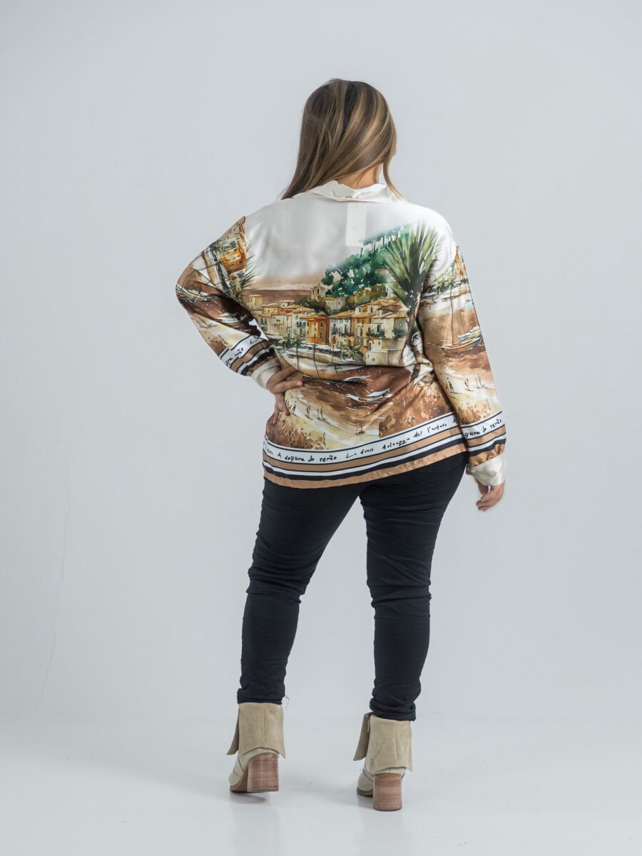 Camisa de seda GIORGIA Blanco