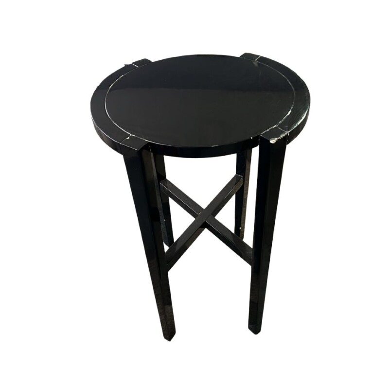 Mesa lateral redonda negra Mesa lateral redonda negra