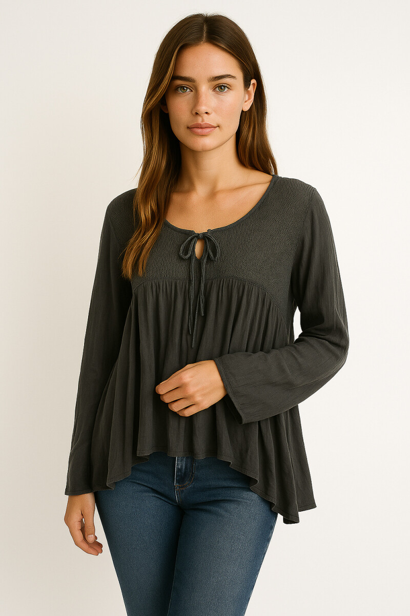 Blusa Roshio - Gris Oscuro 