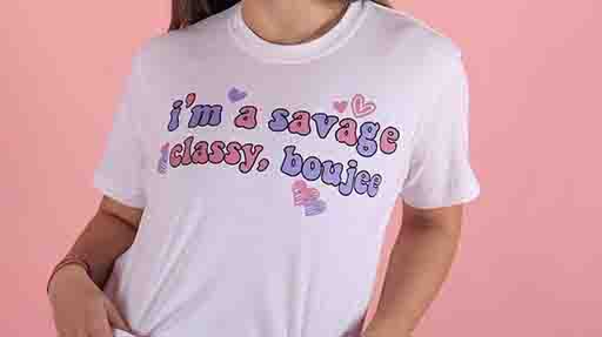 Remera de Mujer You are the tik to my tok I am a Savage PCaruso - Blanco 