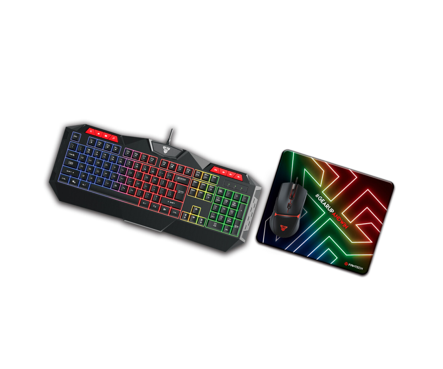 Kit Combo Gamer Fantech 3 en 1 Teclado Mouse Mousepad P31 