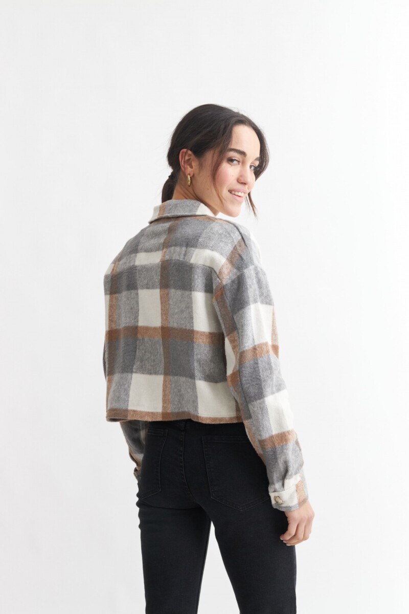 Chaqueta a cuadros GRIS
