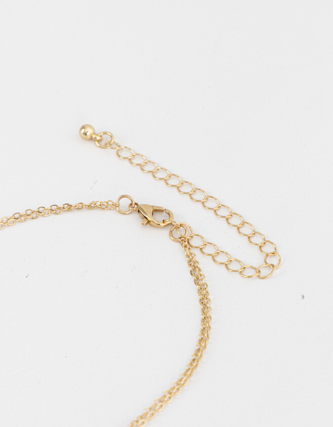 Collares Largos Perlas Collar Largo Con Perlas - Dorado
