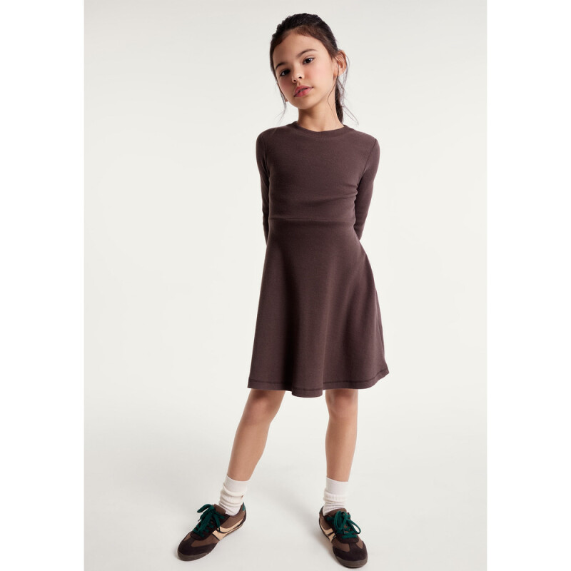VESTIDO ML FEM MARROM ESCURO