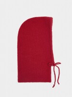 Balaclava De Punto Con Tiras rojo