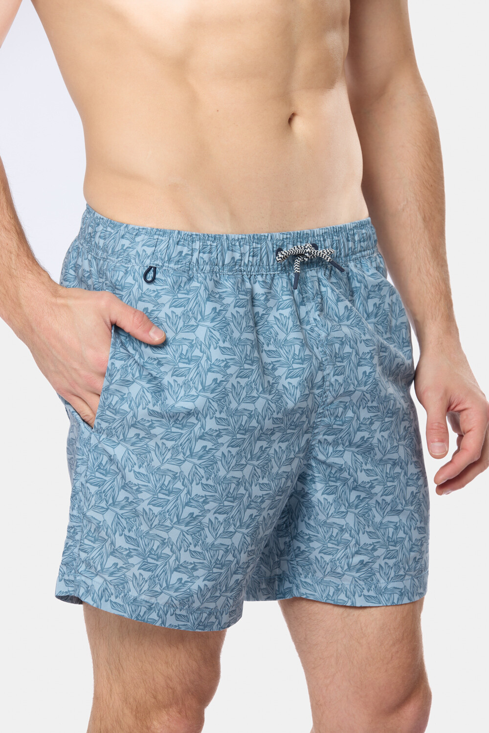 SHORT DE BAÑO ESTAMPADO Azul