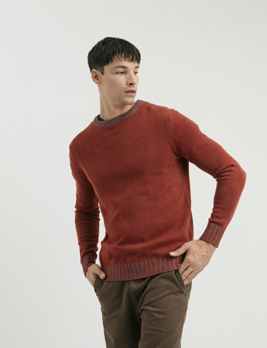 470586 SWEATER FERAUD Ladrillo