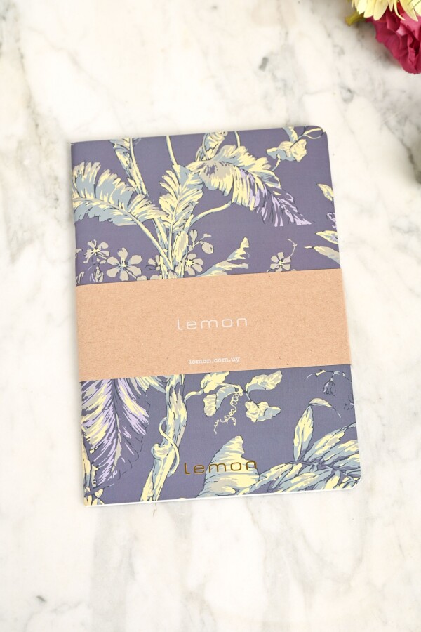 Notebook Lemon Print Azul Marino