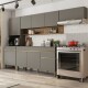 JUEGO COCINA MODULAR MOBILIARIO MDP LINE GRIS TEXTURADO GAMAS DE GRIS