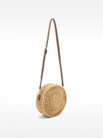 Bolso De Bandolera Efecto Rafia natural