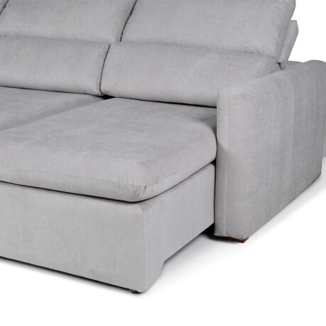Sofá Dublin (Rebatible) - Microfibra - 3 cuerpos TC1009 (Plata)