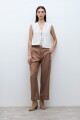 Pantalon pinzado lyocell tostado