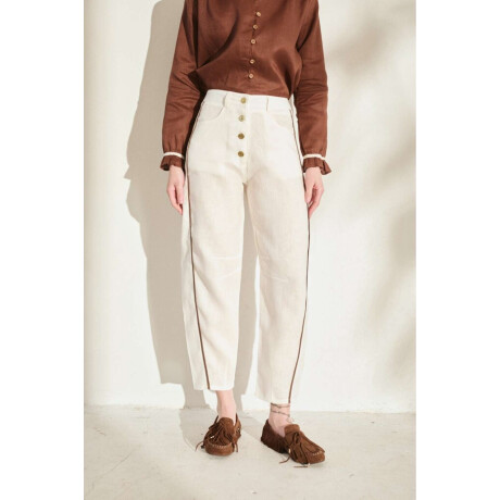 Pantalon Barrel Lines Crudo