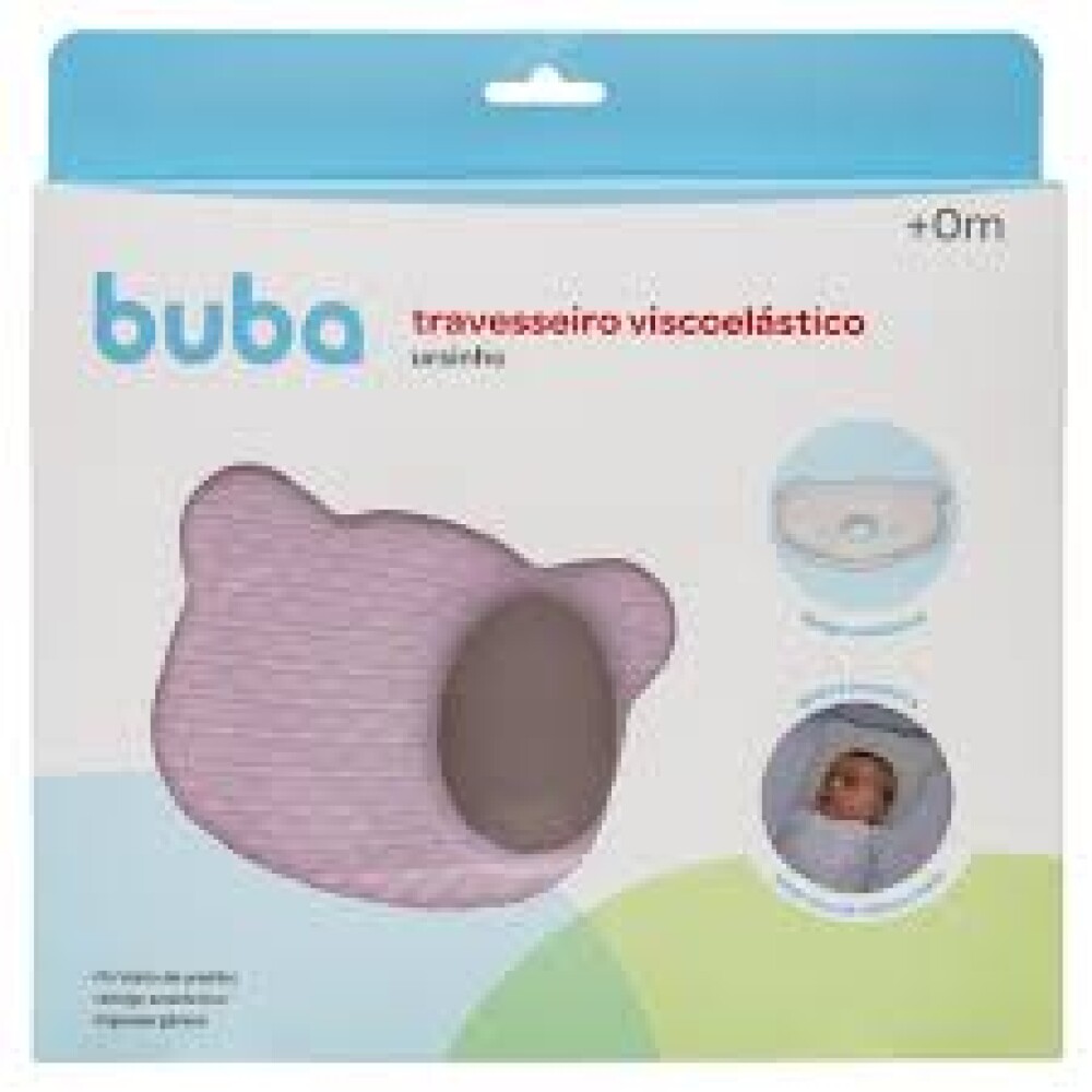 Almohada anti cabeza plana BUBA OSO rosa