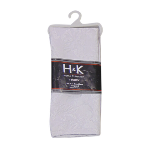 Pack X2 Servilletas de Tela H&K - Varios Colores BLANCO