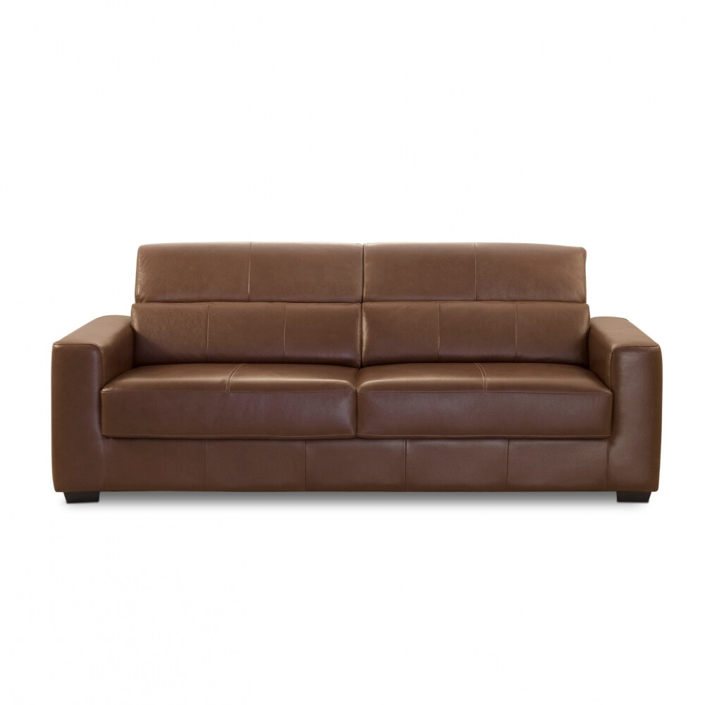 Sillón 100% Cuero - 3 Cuerpos - Sublime Caramelo