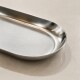 Bandeja Oval 18x8 cm metal PLATA