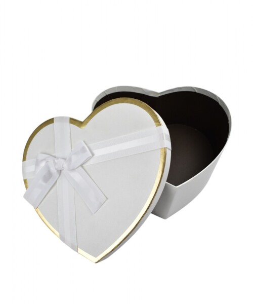 Caja Rigida Corazon 21 cm BLANCO