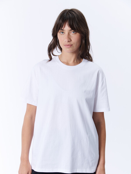Remera manga corta detalle Blanco