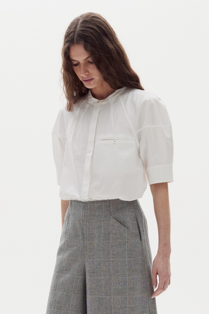 Camisa Cambria en Algodon - Blanco 