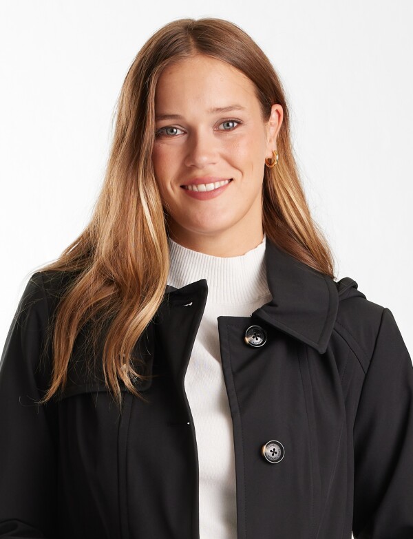 Gabardina Trench Impermeable NEGRO