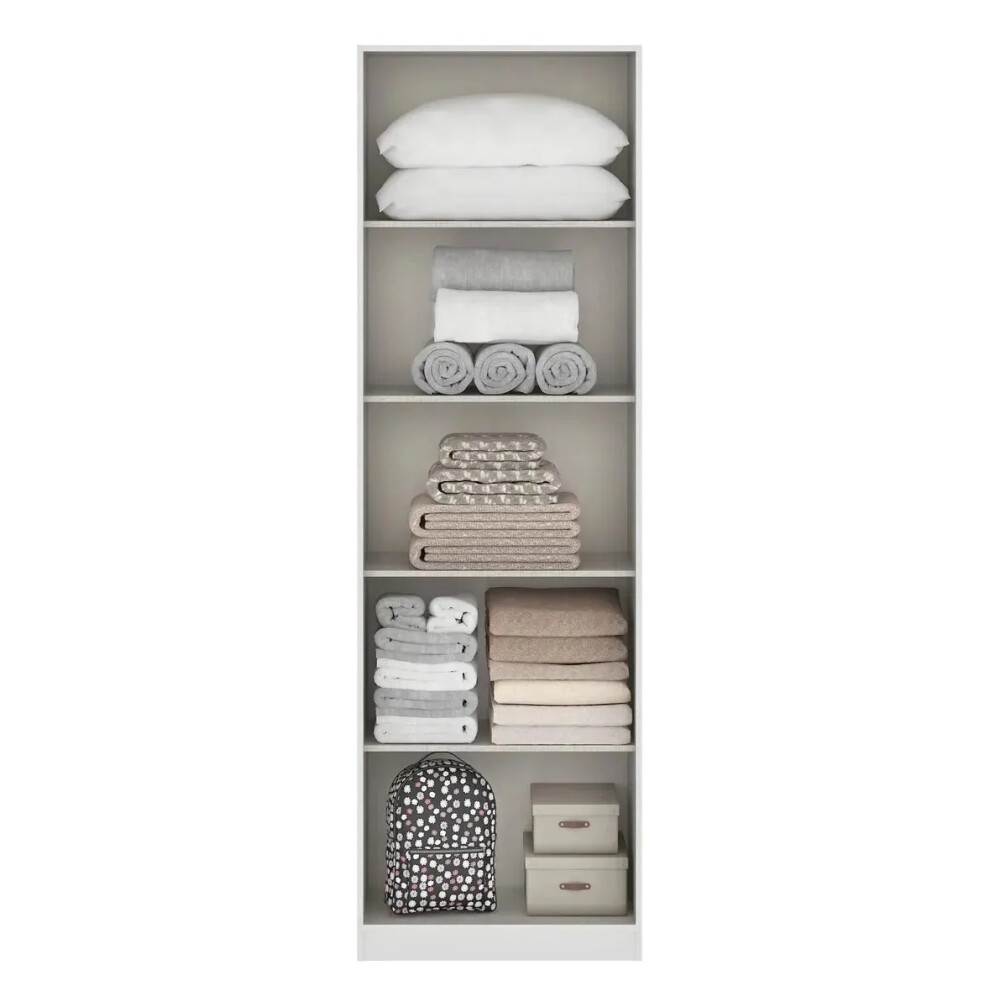 ROPERO 2 PUERTAS GUARDARROPA ARMARIO PLACARD CLOSET MULTIUSO CON LLAVE BLANCO