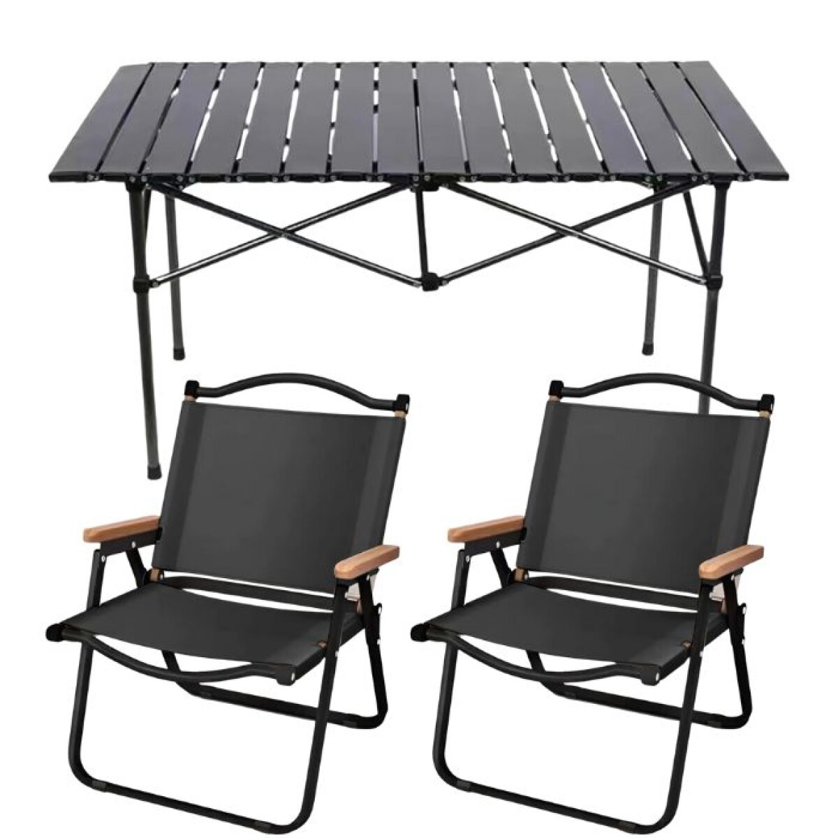 Combo Camping: Mesa Plegable + 2 Sillas Plegables 