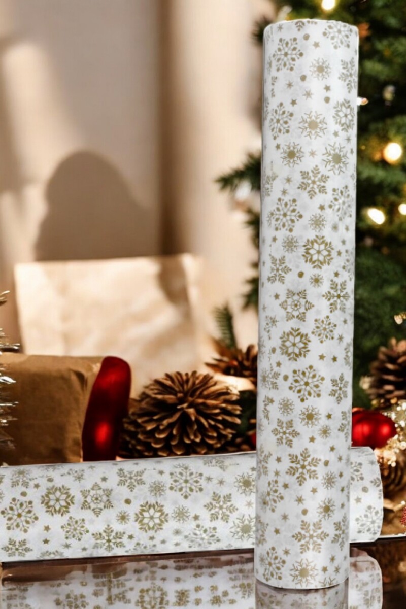 Papel regalo bobina 60 cm. x 100 mts - GOLD 