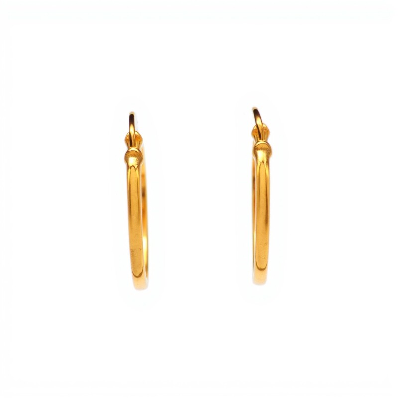 Caravanas aros de oro finos- Oro bajo - Sin piedra- CA8250 sinpiedra