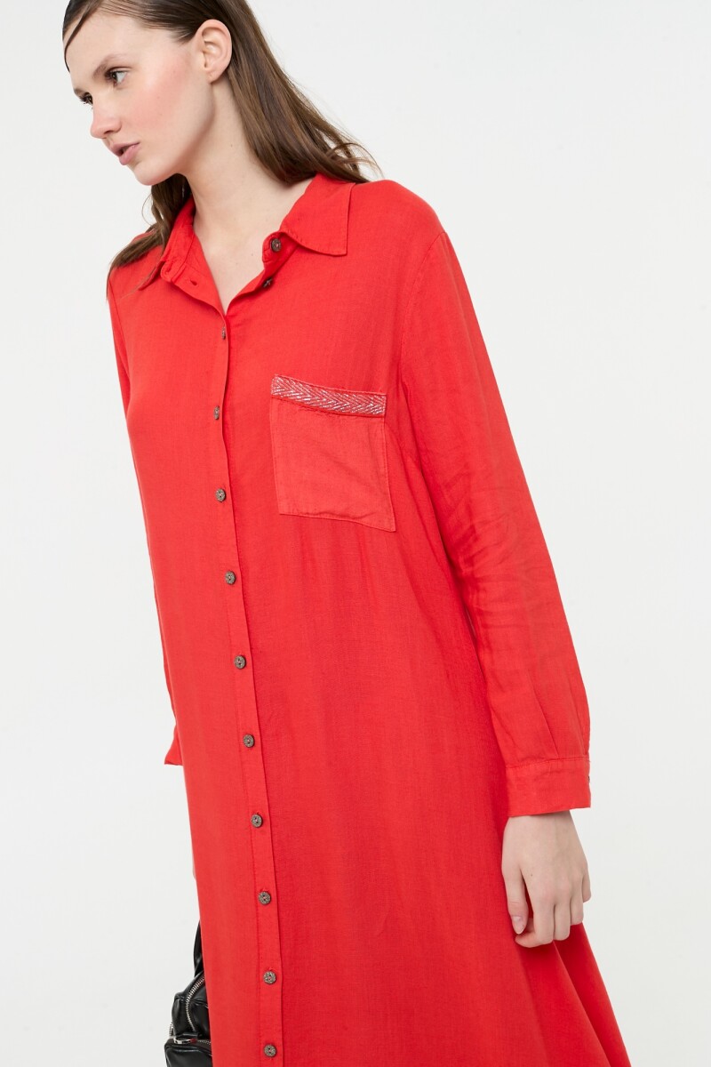 CAMISA LARGA Rojo