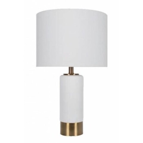 VELADOR DE MESA 1L E27 BLANCO Y DORADO VELADOR DE MESA 1L E27 BLANCO Y DORADO