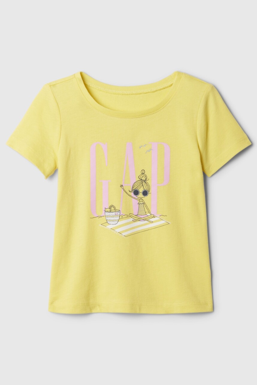 Remera Logo Gap Toddler Niña Aurora Yellow