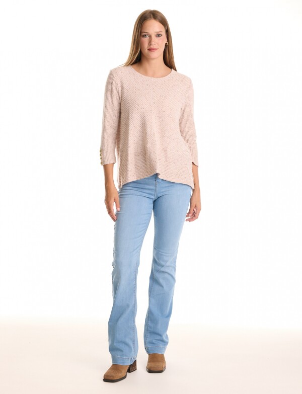 Buzo Ribs Det Btn BEIGE