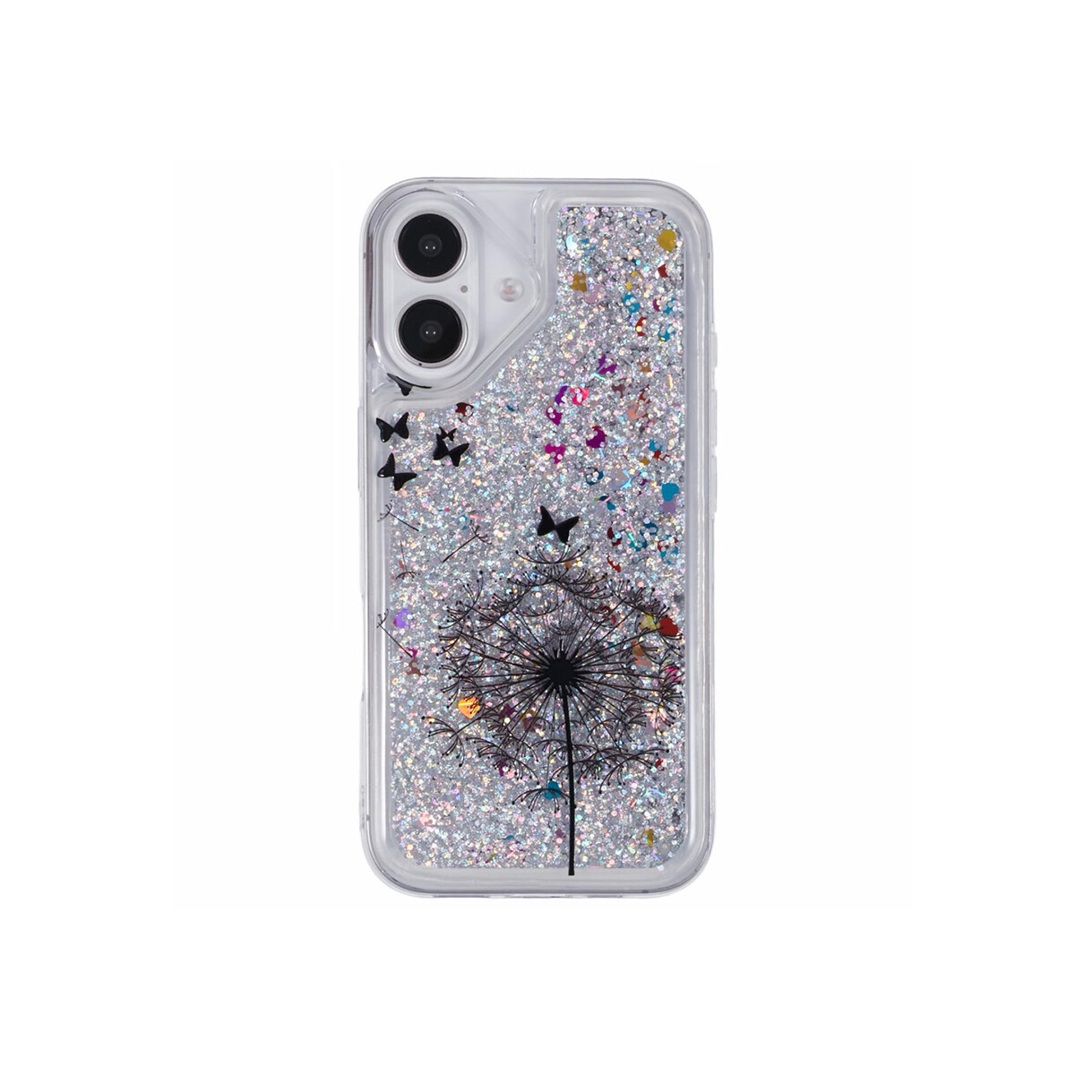 Protector para iPhone 16 brillos diseño flor 