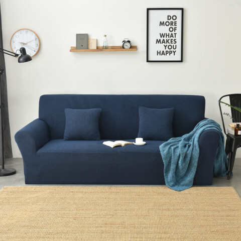 Funda sillón 2 cuerpos lisa azul