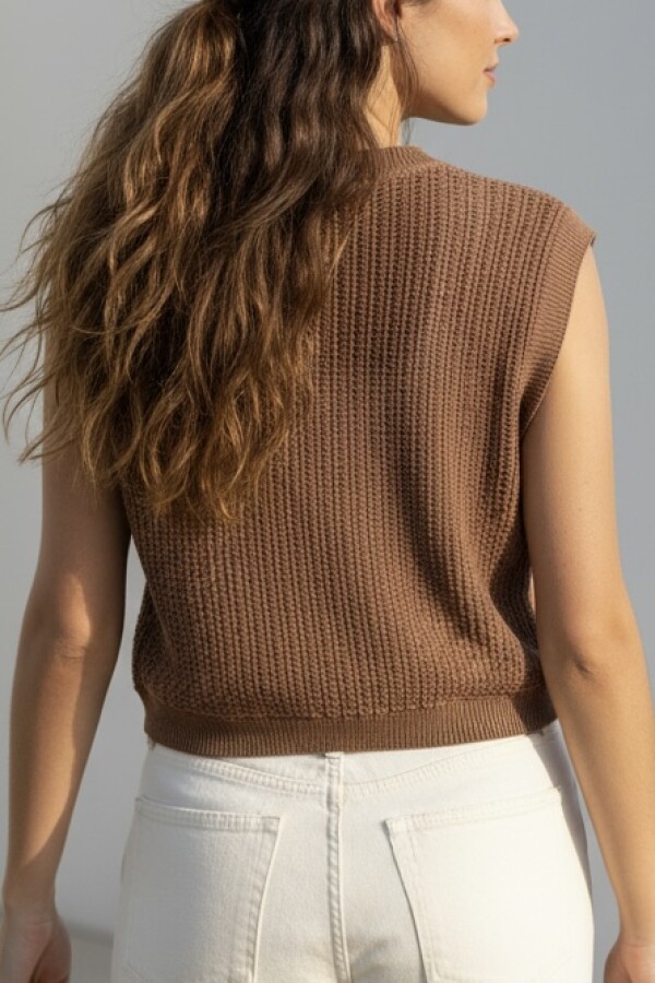 Chaleco Lurex Mocha