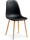 Silla de comedor JONSTRUP polipiel negro Silla de comedor JONSTRUP polipiel negro