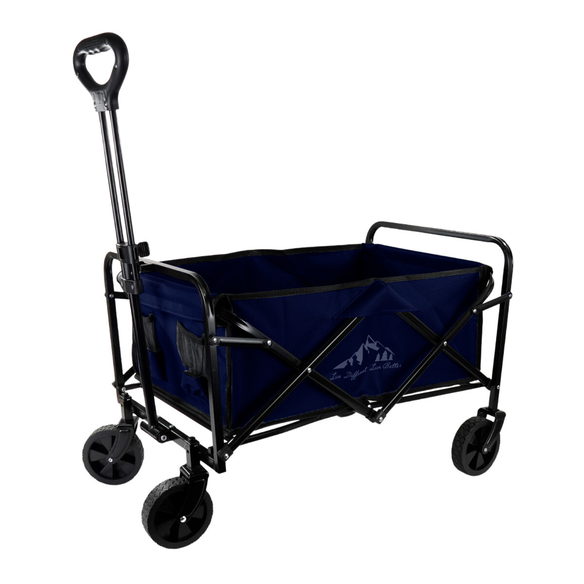 Carro plegable para camping azul oscuro 