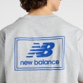 Remera New Balance de Hombre -Woven Label T-Shirt- MT53928AG GREY