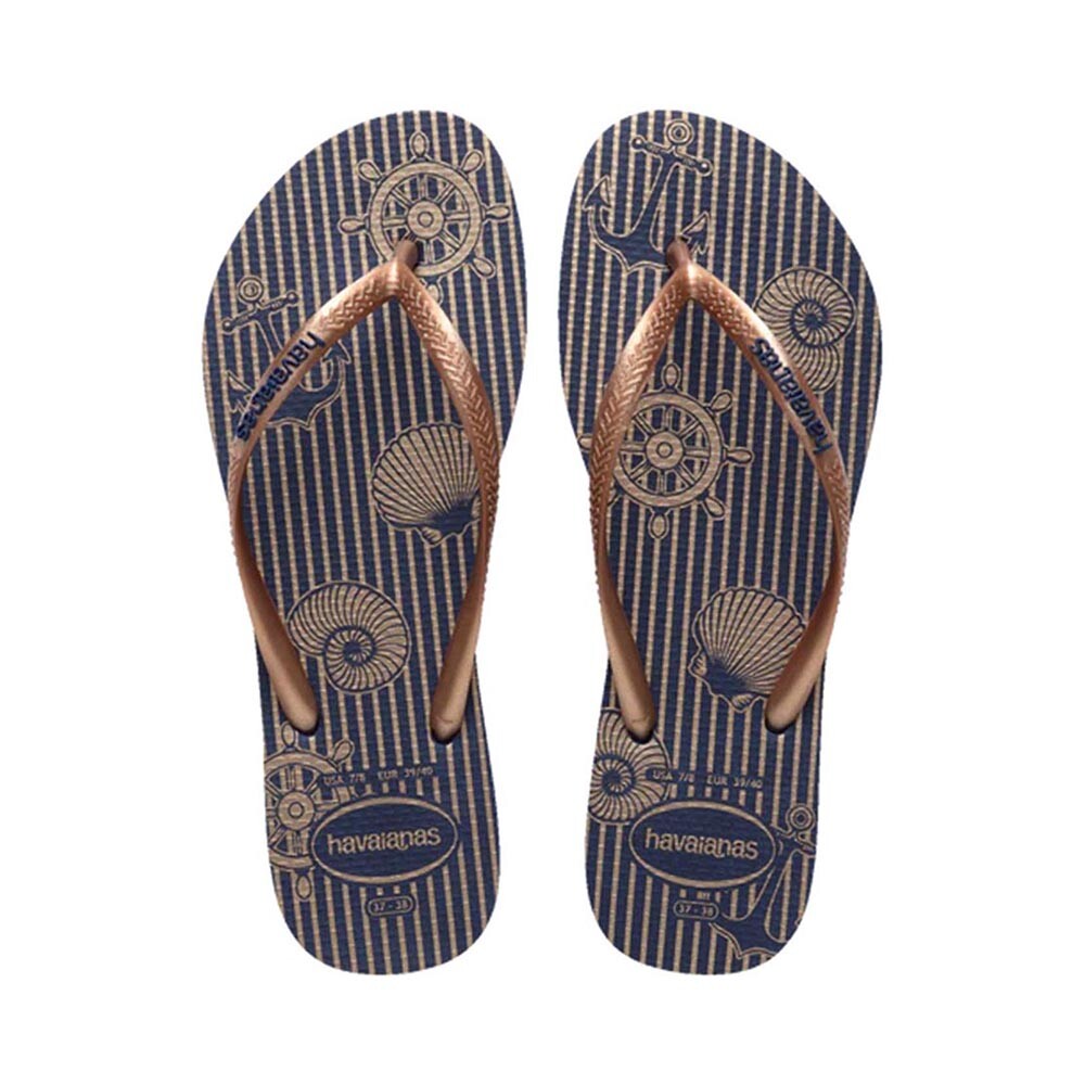 Sandalias Havaianas Slim Nautical Mujer Marino/Rosado
