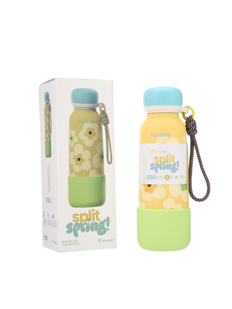 Botella Térmica Infantil Split Spring 550mL. Amarillo