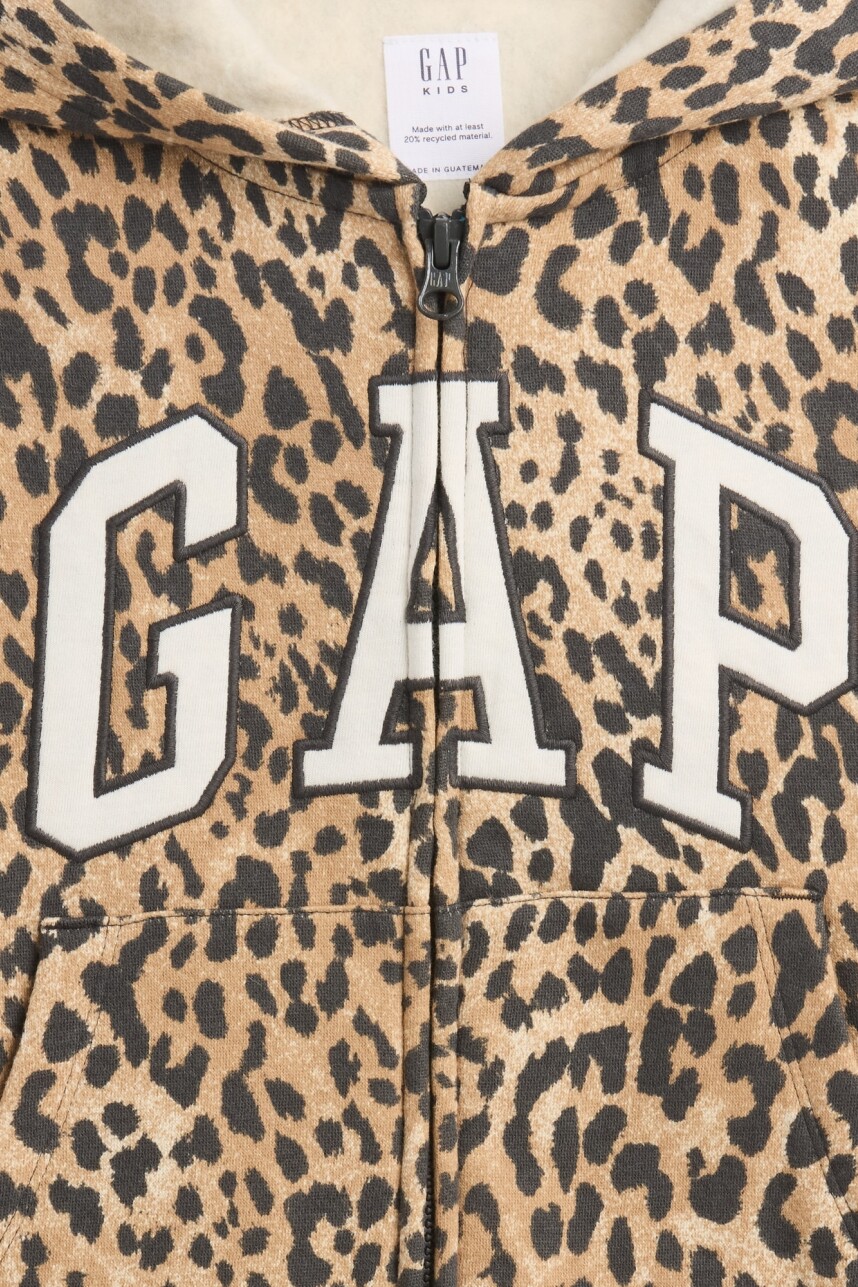 Canguro Logo Gap Con Cierre Niña Leopard