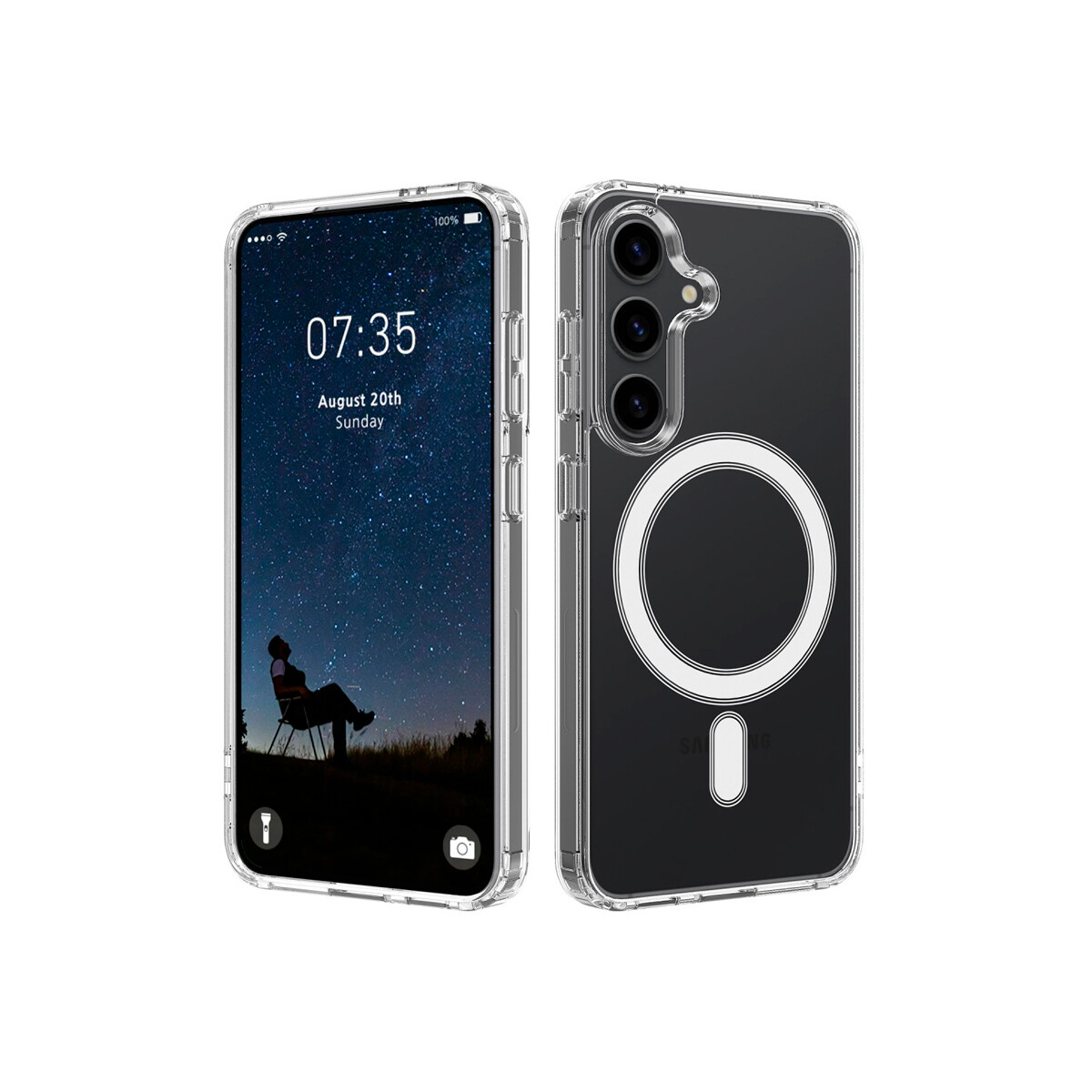 Protector para Samsung Galaxy S25 Plus transparente MagSafe 